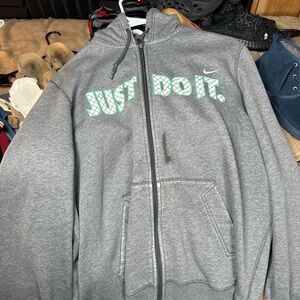 Nike Gray Zip-Up Hoodie